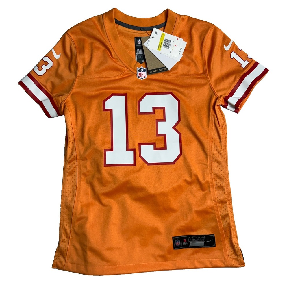 NWT Nike Mike Evans Tampa Bay Buccaneers NFL Orange Creamsicle Jersey Womens Sm.